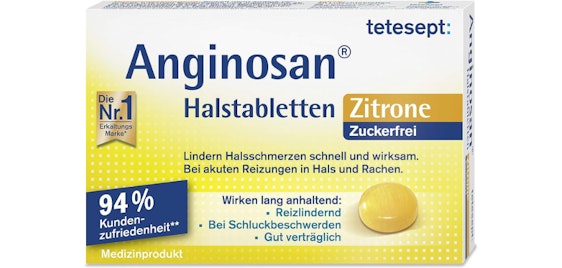 Tetesept Anginosan für 2€ - Halstabletten mit Zitronen-Geschmack (Prime)