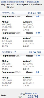 Mit Pegasus nach Dubai von Januar-März ab 212€