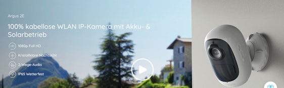 Nur noch heute! Reolink Argus 2E für 63€ - Full HD Überwachungskamera, kabellos und wiederaufladbar