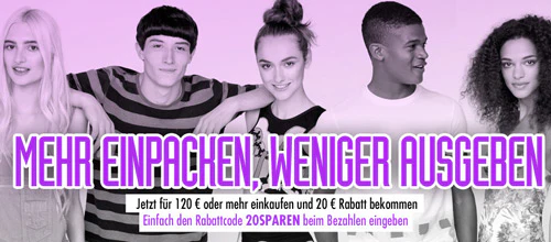 Für den Großeinkauf - 20€ ASOS Gutschein ab 120€, auch für SALE-Ware