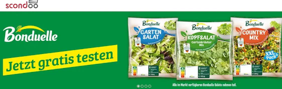 Scondoo: Bonduelle Salate gratis testen