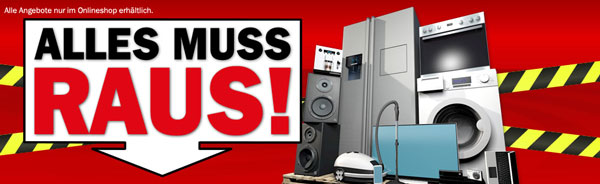 Media Markt - Alles muss raus - über 300 Artikel ab 20 Uhr im Angebot *UPDATE*