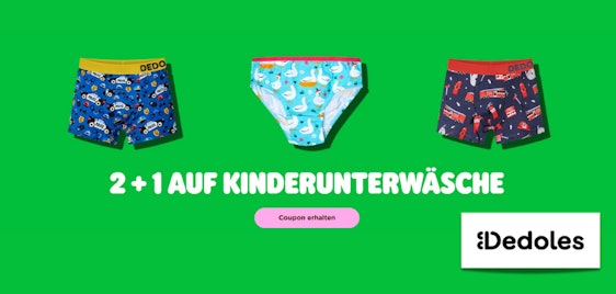 Nur befristet 🩲 Dedoles Kinderunterwäsche 2+1 gratis