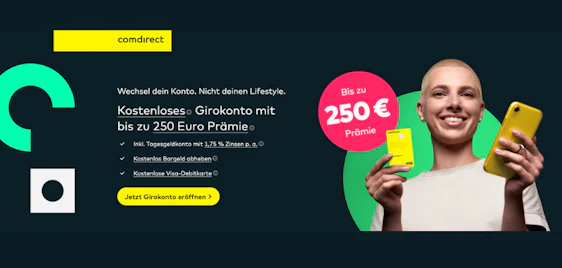 Bis zu 250€ Bonus! 😎 comdirect Girokonto ohne Kontoführungsgebühr