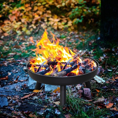 SWANEW Gross Feuerschale für Draußen, Ø82.5cm mit Griffen