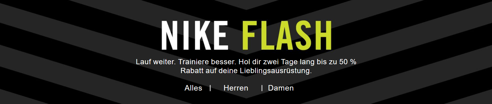 Flash Sale bei Nike - bis zu 50% Rabatt auf Run &amp; Gym