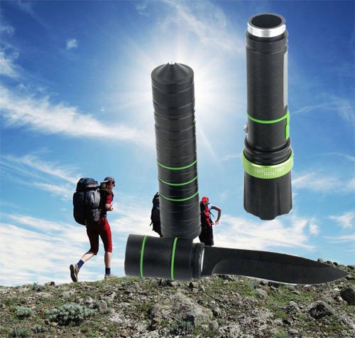 Outdoor Survival: Taschenlampe + Messer 