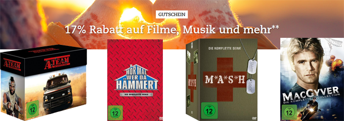 17% Rabatt auf Filme, Musik und mehr bei Thalia - z. B. A-Team: Komplette Serie für 27€
