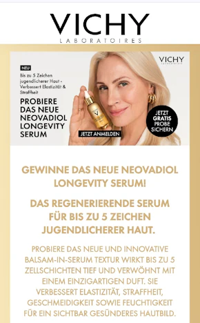 VICHY Neovadiol Longevity Serum Probe gratis (Gewinnspiel)! 🌹😊