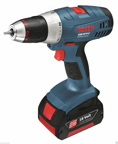 Bosch GSR 18 V-LI- Akku Bohrschrauber mit 3 Akkus 3,0 Ah + Koffer + Ladegerät für 199€