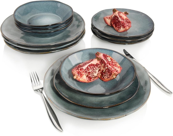 Sänger Tafelservice Darwin für 46€ - 12-teiliges Geschirrset aus Steingut