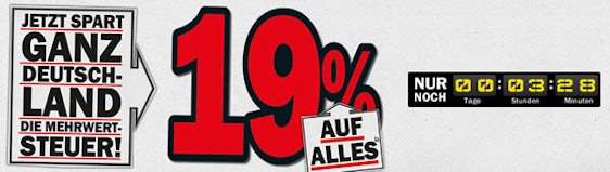 19% auf alles bei Media Markt - online ab Sonntag und offline ab Montag *UPDATE2*