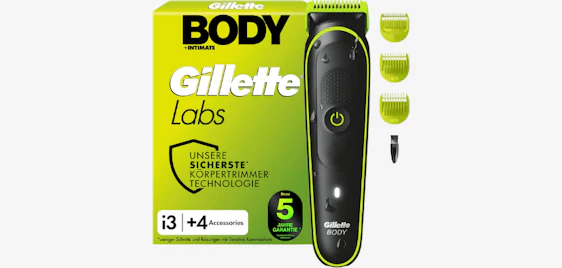 Nie wieder Schnittverletzungen! 🪒 GilletteLabs i3 Body + Intimate Trimmer für nur 33€