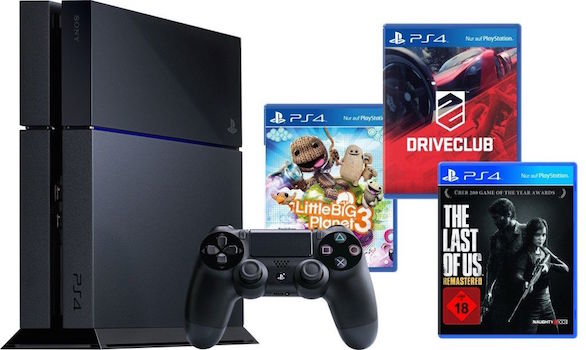 PS4 + Driveclub + Little Big Planet 3 + The Last of Us für 370€ bei eBay