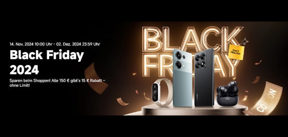 Exklusiv & nur für kurze Zeit! 🔥🔥 Xiaomi Black Friday mit 12% Extra-Rabatt auf ALLES 🔥 z.B. Xiaomi Pad 6S Pro für 444€ (statt 552€)