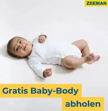 Wieder verfügbar - Gratis Baby Body bei ZEEMAN abholen!