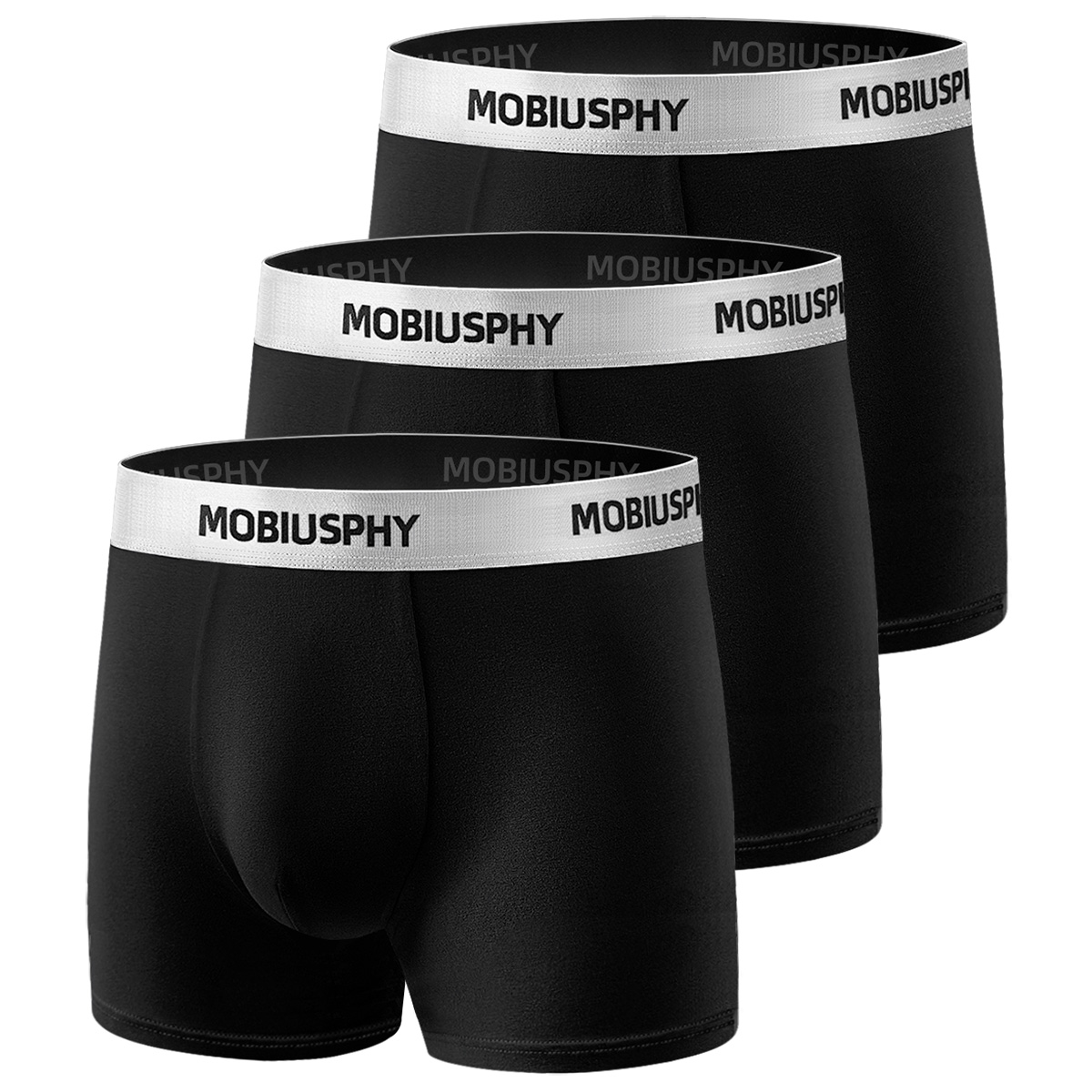 Boxershorts Herren Schwarz 3er Pack