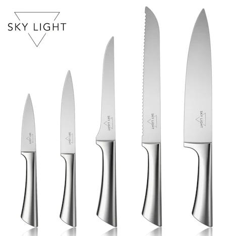 Edelstahl Küchenmesser Set 5 Stücke für 32,39€ statt 53,98€