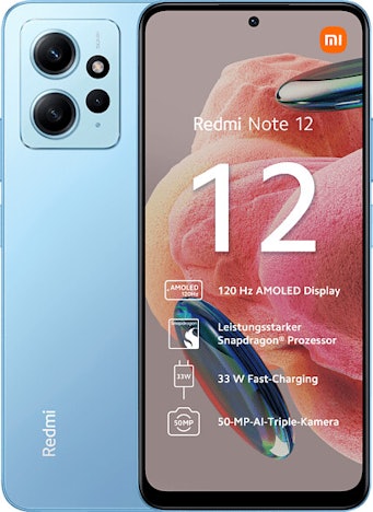 Xiaomi Redmi Note 12 für 110€ - 6,67" Smartphone, 4 GB RAM, 64 GB Speicher, Android 13, 5.000 mAh