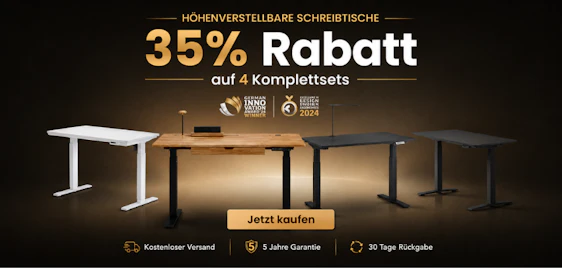 Flexispot Jubiläumsaktion! 🎉 35% Rabatt auf ergonomische Schreibtisch-Sets 🖥️