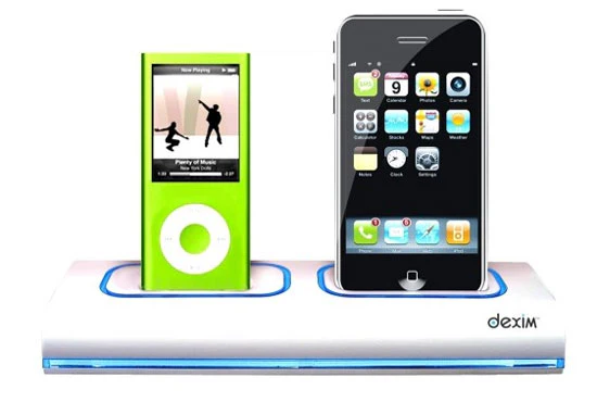 Dexim Dual Dock Charger (weiß) für 10€ bei Amazon - Ladestation für iPhone und iPod