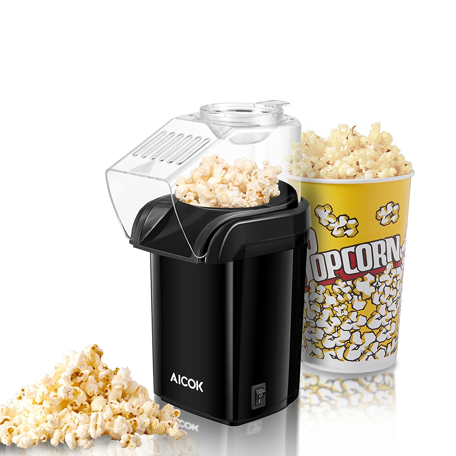 Popcornmaschine 1200W Heißluft Popcorn Maker für 15,07€