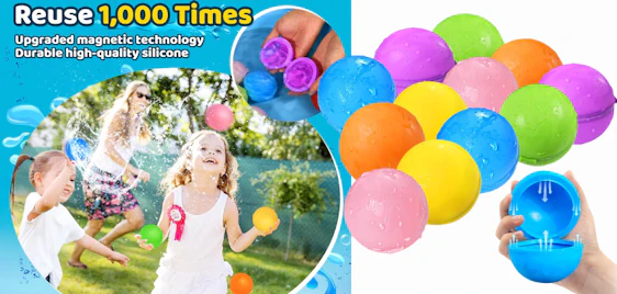 Unendlicher Wasserspaß ohne Müll! 💦 12 wiederverwendbare Wasserballons für 27€ 🎈