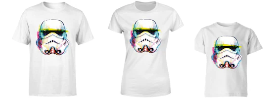 Star Wars Stromtrooper Paint Brush T-Shirt für 11€ - Damen-, Herren- & Kindergrößen
