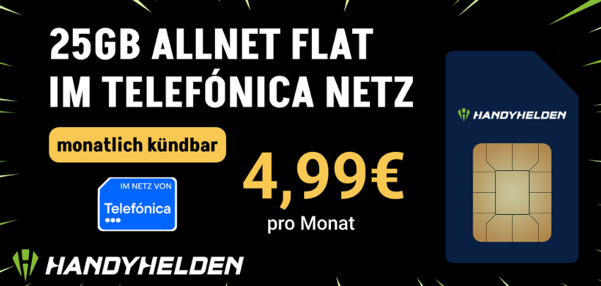 LETZTE CHANCE ⏰ Klarmobil o2 Allnet Flat 25GB für 4,99€/Monat | monatlich kündbar