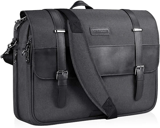 KROSER 15,6 Zoll Laptop Aktentasche Flapover Schultertasche