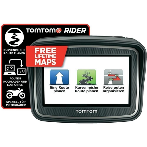 TomTom Rider Motorrad Navi Lifetime Maps für 239€