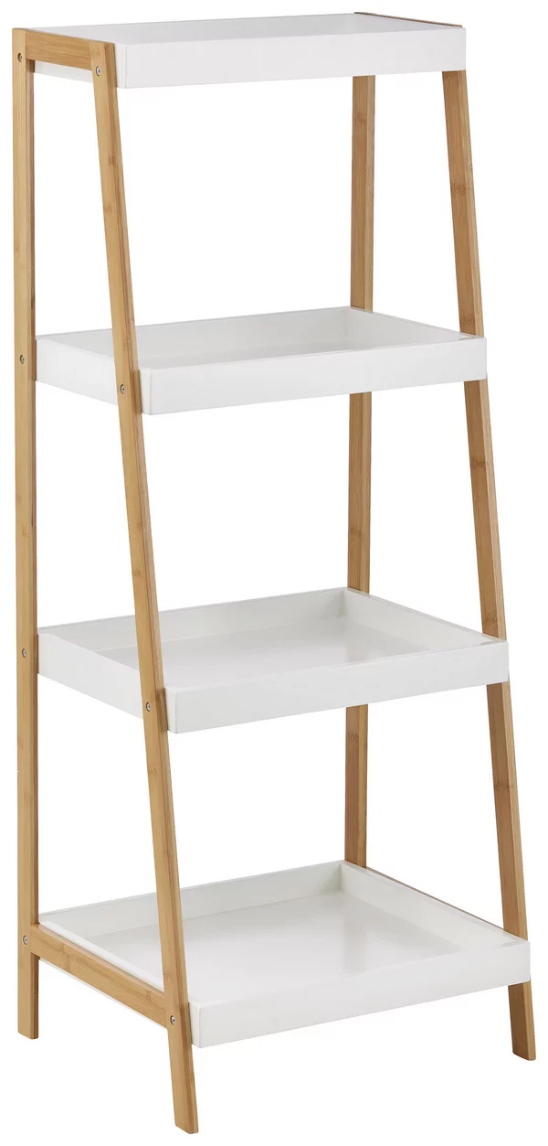 Bessagi Home "Mirella" für 18€ – Regal in Weiß, 44x110x37cm (BxHxT)