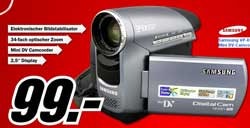 Media Markt Empfehlung des Jahres: Samsung Camcorder für 99 €