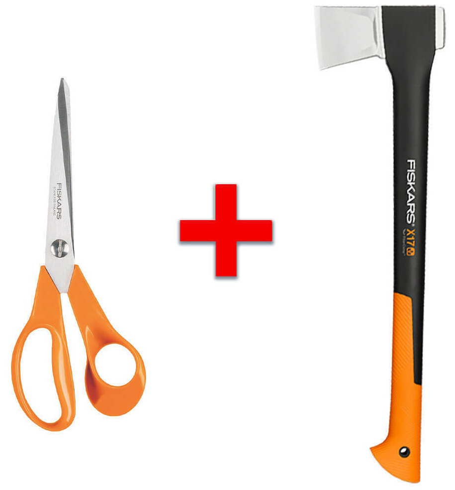 Fiskars Spaltaxt X17 + Classic-Schere für 30€ - inkl. Kingen- und Transportschutz