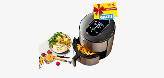 PREISFEHLER? 🔥 Domo Heißluftfritteuse (4l) für eff. nur 21€ - 80% weniger Fett! 🍟