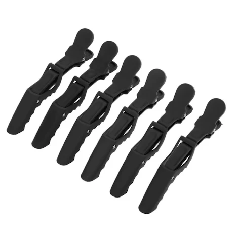 Combi-Clip Friseur Abteilklammern aus Kunststoff Schwarz 11,3cm