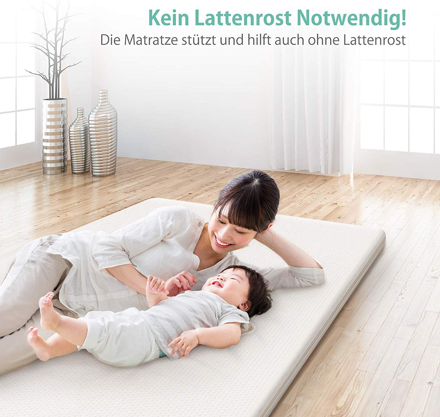 Sable Matratzen Aktivkohle Deodorant 100 x 200 x 5 cm mit exklusiver Aufbewahrungstasche