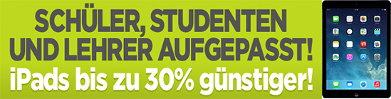 Günstige iPads als refurbished Ware für Schüler, Studenten und Lehrer bei MacTrade