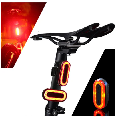 USB IPX8 Speichermodus 360° Rotation Fahrrad Rücklicht mit 6 Modi