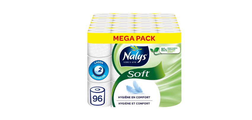 96 Rollen Nalys Toilettenpapier für 36€ - 2-lagig, weich, umweltfreundlich, FSC-siegel