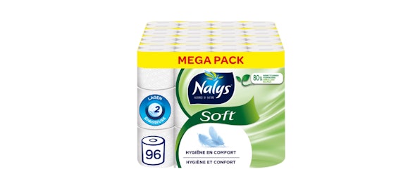 96 Rollen Nalys Toilettenpapier für 36€ - 2-lagig, weich, umweltfreundlich, FSC-siegel