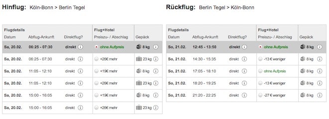 Urlaubsgutschein bei Airberlin