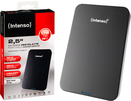 Intenso Memory Point 1,75TB externe 2,5" Festplatte ab 55€ - USB 3.0 *UPDATE*