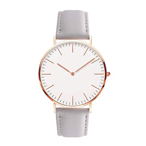 Simple Thin Fashion Uhr, Minimalist Casual Lederband