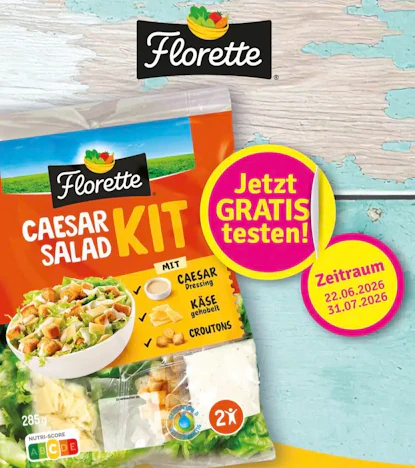 Florette Caesar Salad Kit gratis testen und bis zu 2,99 € Cashback sichern