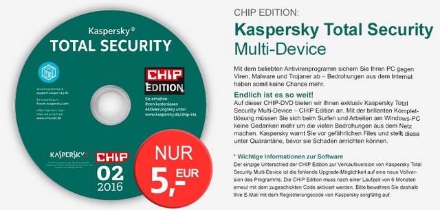 Kaspersky Total Security Multi-Device für 2,54€ - 5 Geräte für 1 Jahr *UPDATE*