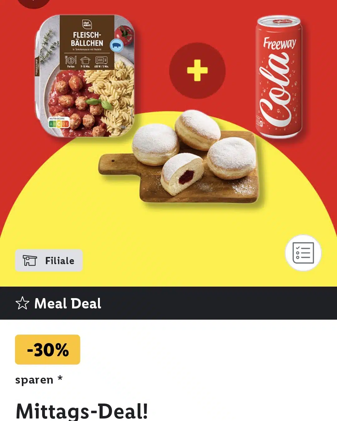 Lidl: Mittags-Deal! Spare 30%