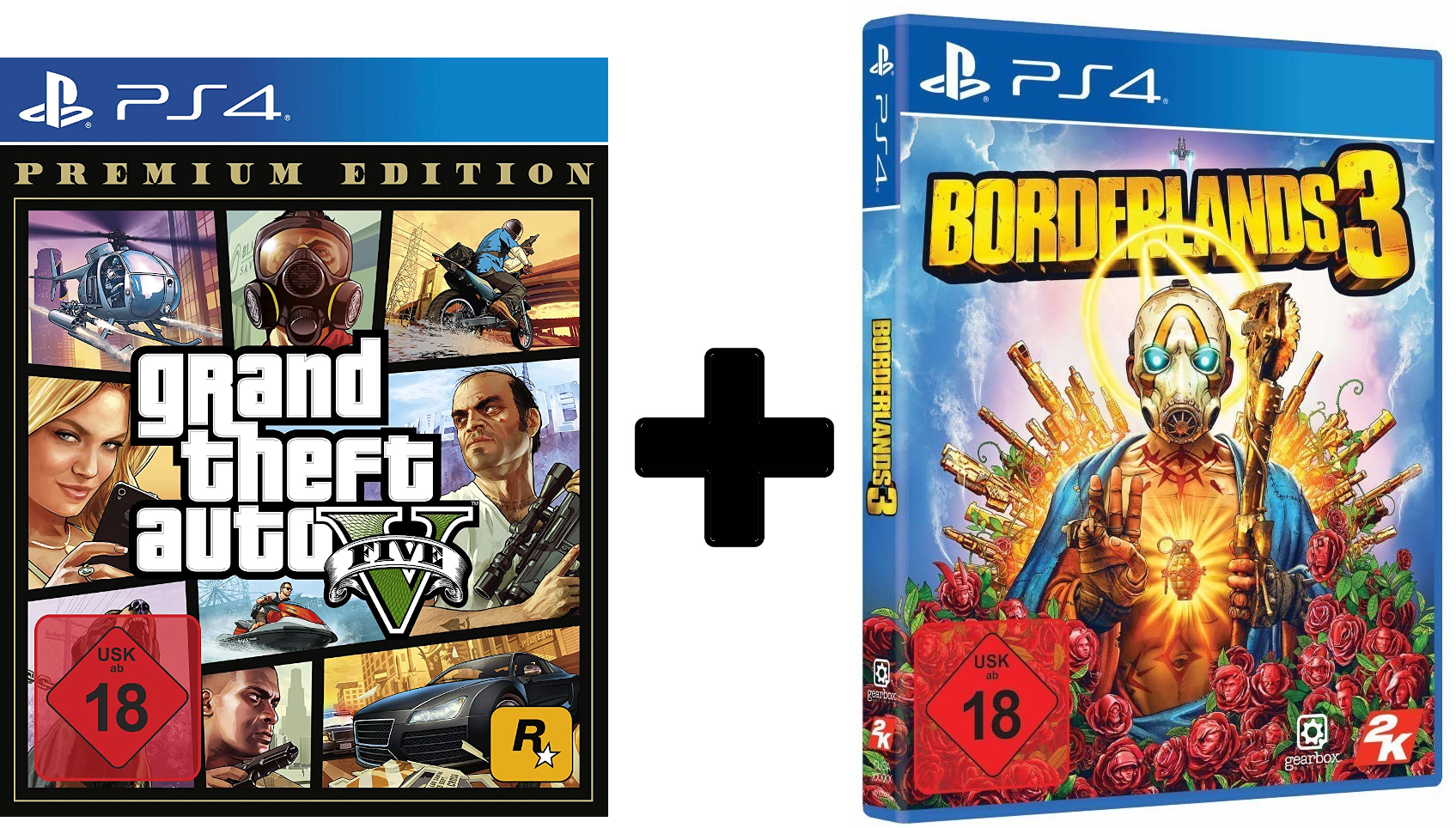 *Vorbei*Borderlands 3 + GTA V - Premium Edition für 18€ – Gaming-Bundle für PS4 [Marktabholung]