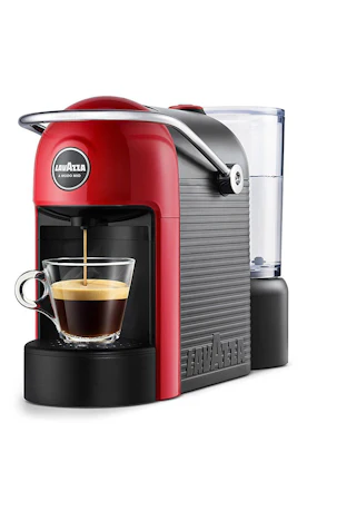 Lavazza A Modo Mio Jolie Kapselmaschine gratis Espresso Tasse + Kaffeedose & 72 Kapseln