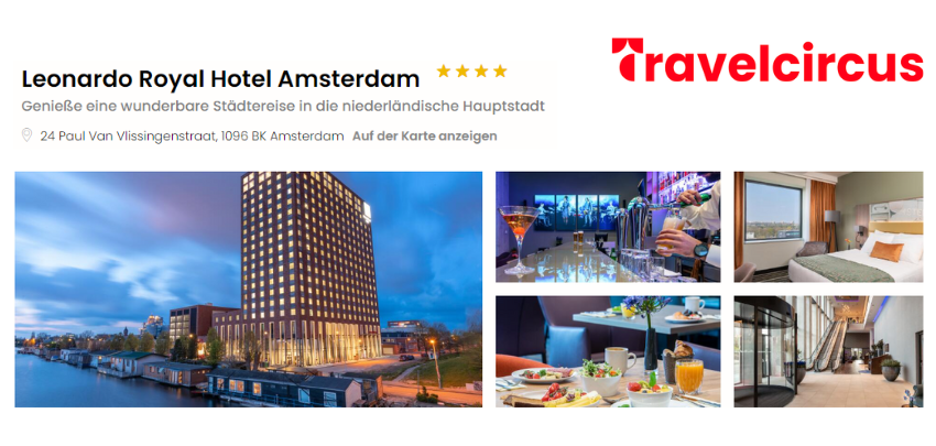 Amsterdam im 4* Hotel Leonardo Royal ab 57€ p.P. - inkl. Frühstück